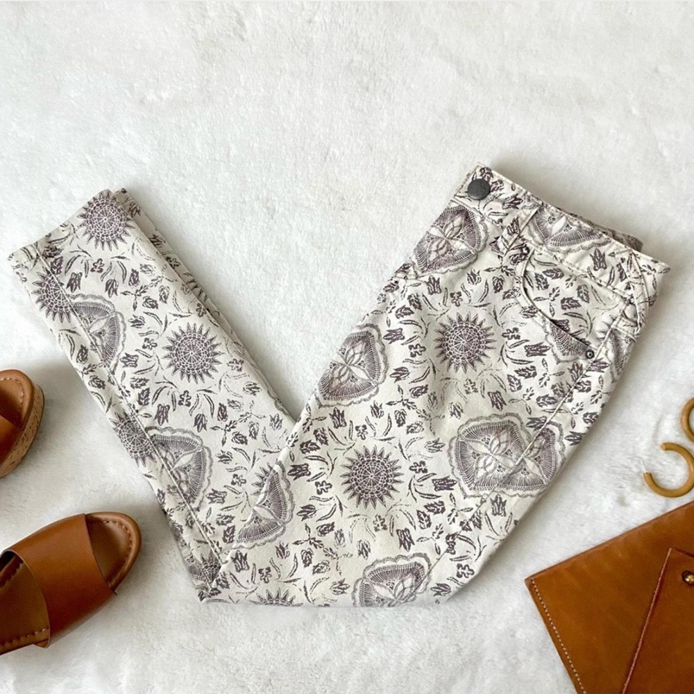 Free People Floral Jeans
